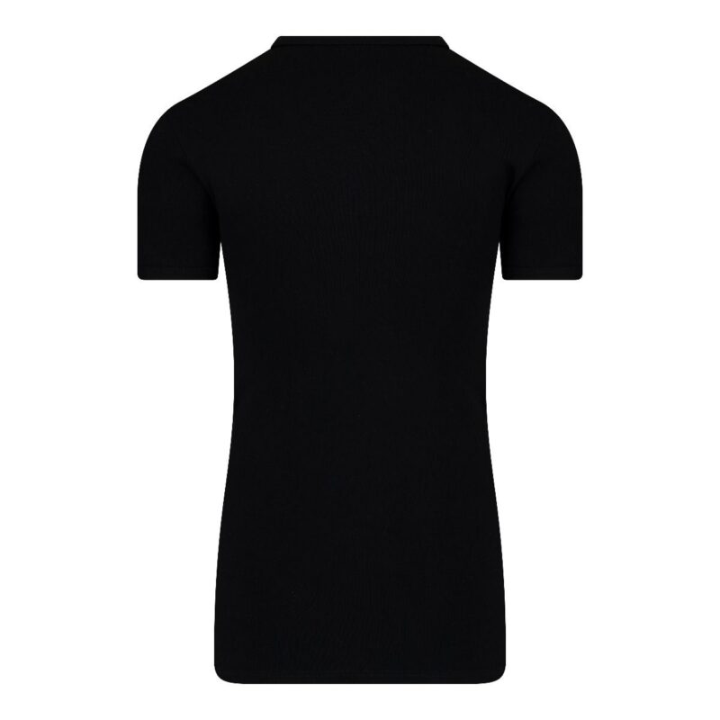 Beeren Heren Extra Lang T-Shirt V-hals Zwart Achterkant