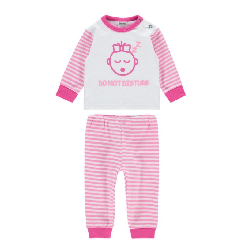 Beeren Baby Pyjama Do Not Disturb Roze