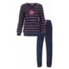 Tenderness Badstof Dames Pyjama Navy Roze