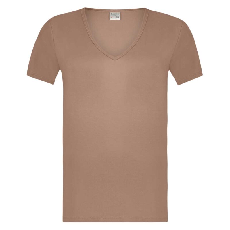 Beeren Green Comfort M181 Heren T-shirt Diepe V-Hals Zand